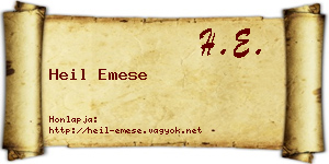 Heil Emese névjegykártya